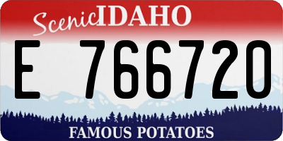 ID license plate E766720