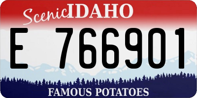 ID license plate E766901
