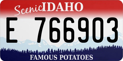 ID license plate E766903