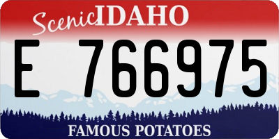 ID license plate E766975