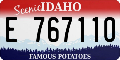 ID license plate E767110