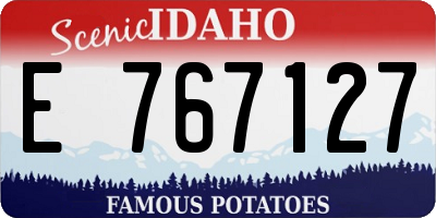 ID license plate E767127
