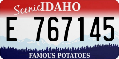 ID license plate E767145