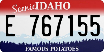ID license plate E767155