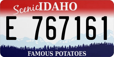 ID license plate E767161
