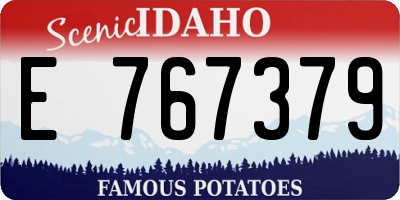 ID license plate E767379