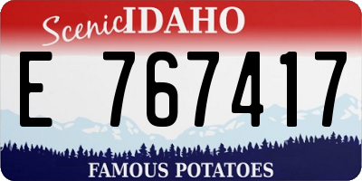 ID license plate E767417
