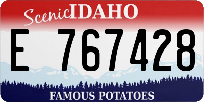 ID license plate E767428