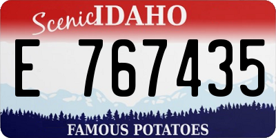 ID license plate E767435