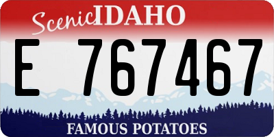 ID license plate E767467