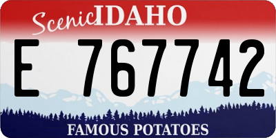 ID license plate E767742