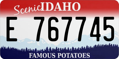 ID license plate E767745
