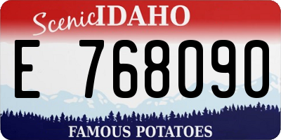 ID license plate E768090