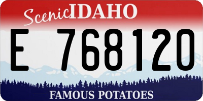 ID license plate E768120