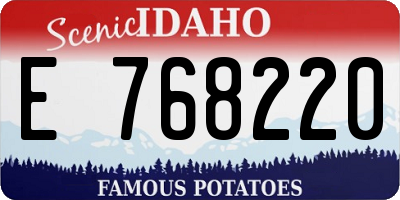ID license plate E768220