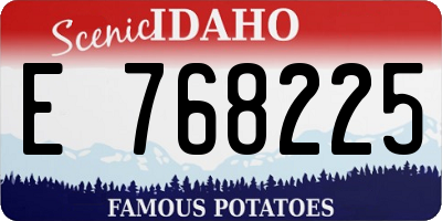 ID license plate E768225
