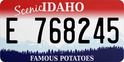 ID license plate E768245