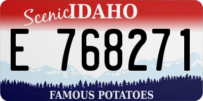 ID license plate E768271