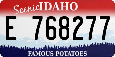 ID license plate E768277
