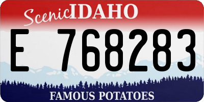 ID license plate E768283