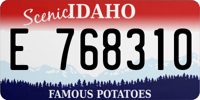 ID license plate E768310