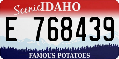 ID license plate E768439