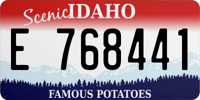 ID license plate E768441