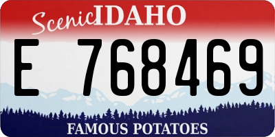 ID license plate E768469