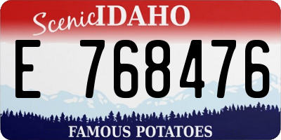 ID license plate E768476