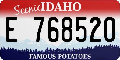 ID license plate E768520