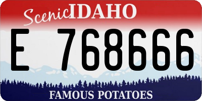 ID license plate E768666