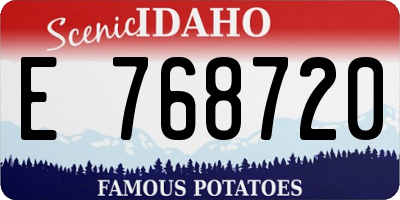 ID license plate E768720
