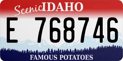 ID license plate E768746