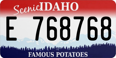ID license plate E768768