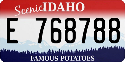 ID license plate E768788