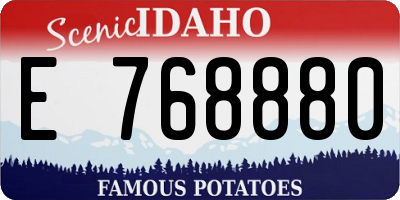 ID license plate E768880