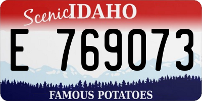 ID license plate E769073