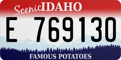 ID license plate E769130