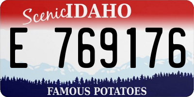 ID license plate E769176