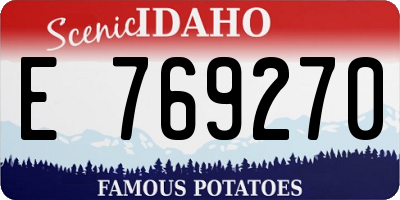 ID license plate E769270