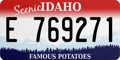 ID license plate E769271