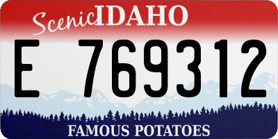 ID license plate E769312