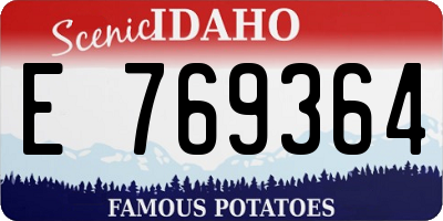 ID license plate E769364