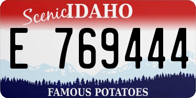 ID license plate E769444