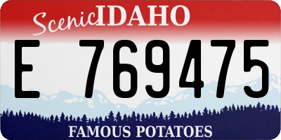 ID license plate E769475