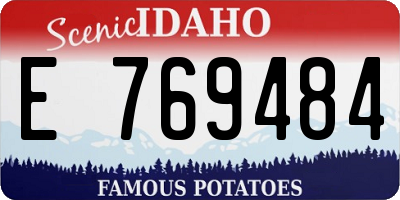 ID license plate E769484