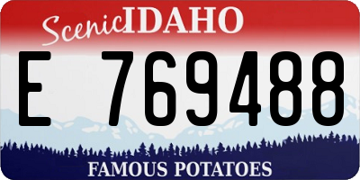 ID license plate E769488