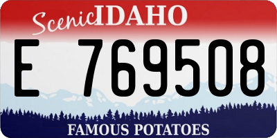 ID license plate E769508