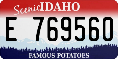 ID license plate E769560