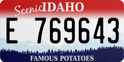 ID license plate E769643